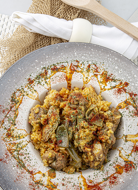 Arroz con costilla y verduras