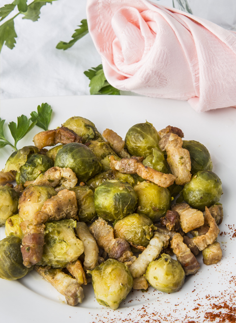 Cavoletti di Bruxelles con pancetta