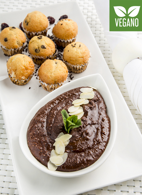 Chocolate e creme de amêndoas