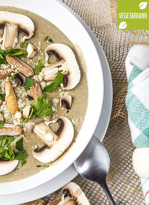 Crème de champignons avec fromage