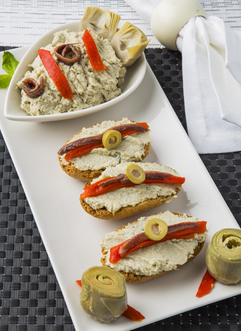 Patè di carciofi con acciughe