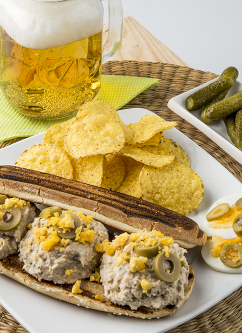 Relleno de atún y huevo duro