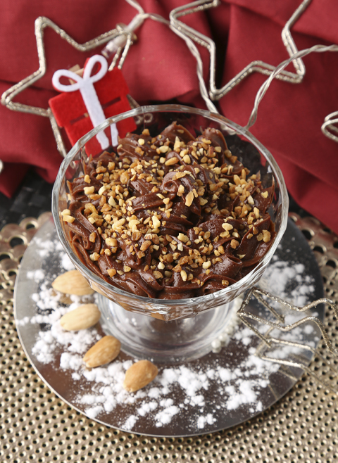 Mousse aus Nougat und Schokolade